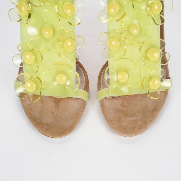 Burberry Lime Floral Sandals Size 5.5 - Picture 4 of 9